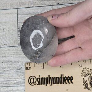 Tourmalined Quartz Crystal Palm stone